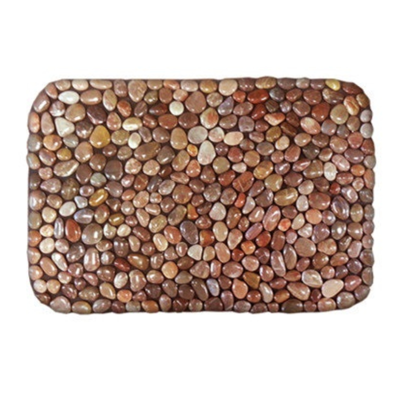 Массажный коврик Relax Stones из натуральной гальки красного цвета