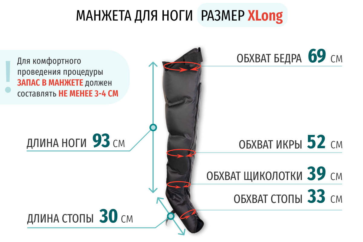 Лимфодренажный аппарат Gapo Alance GSM032 Комплект "Люкс" (Размер X-Long) Black