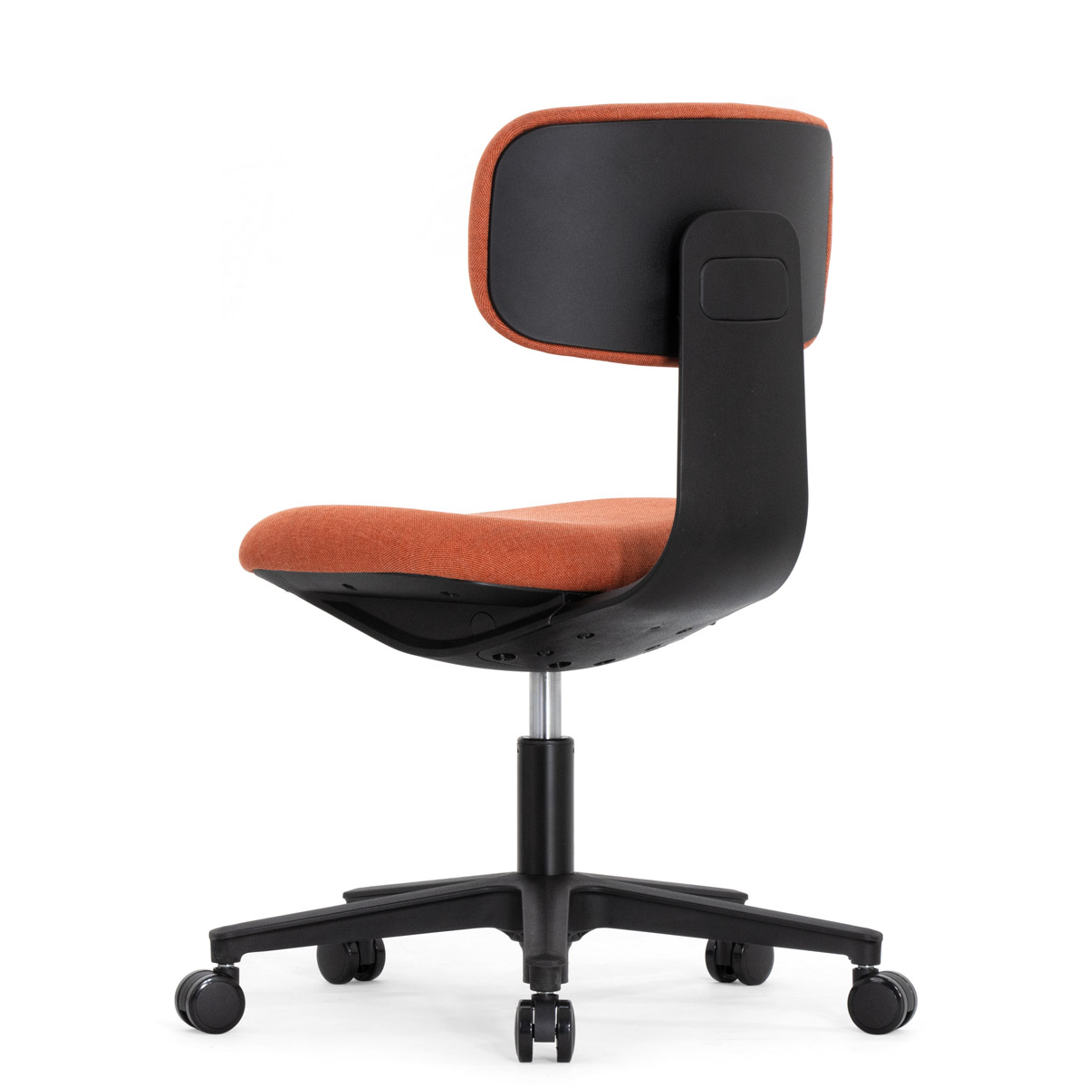 Эргономичное кресло Falto Rookie Plus (поворот спинки, ткань, каркас чёрный, оранжевый)