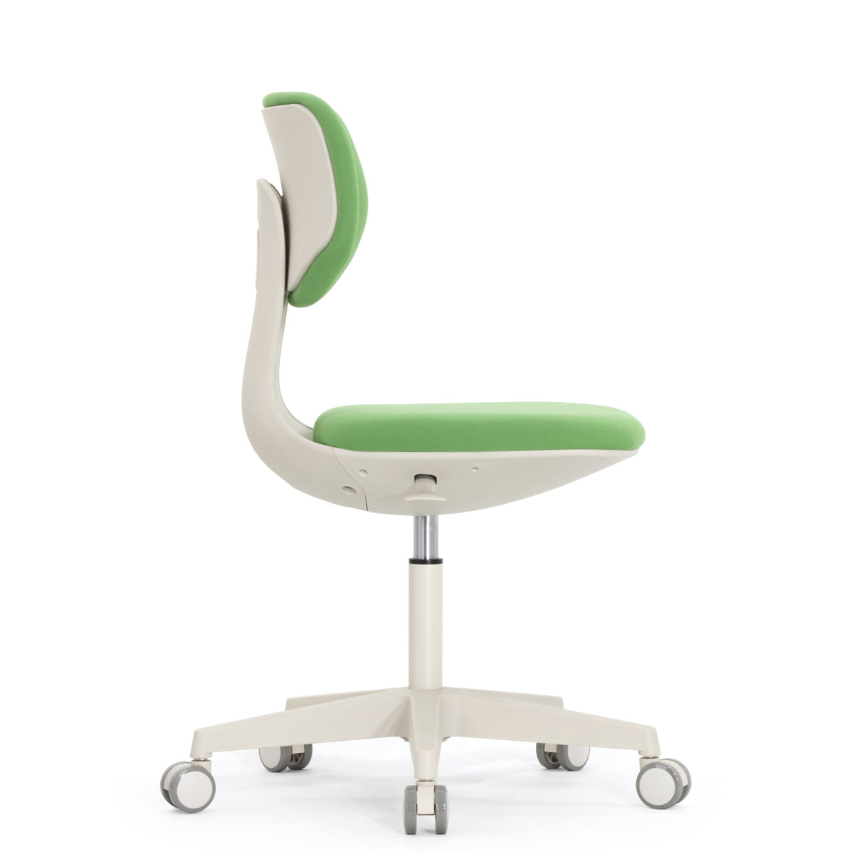 Эргономичное кресло Falto Rookie (регулируемая спинка, ткань, каркас белый, зелёный)