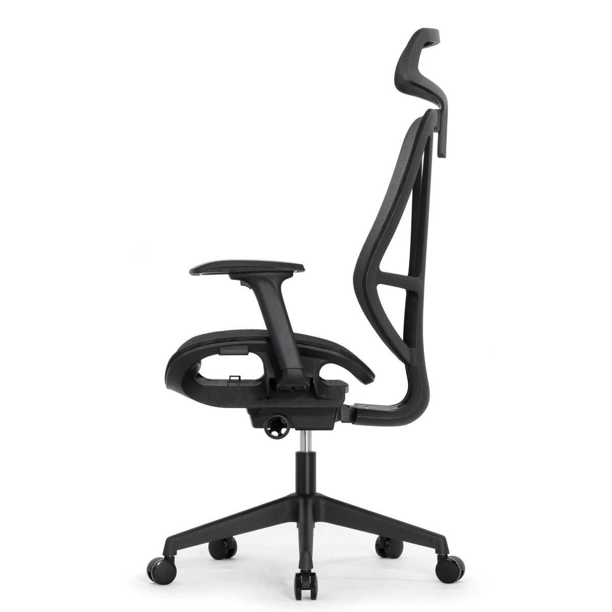 Эргономичное кресло Falto HOP ECO (удлинённое сиденье, сетка, чёрный)