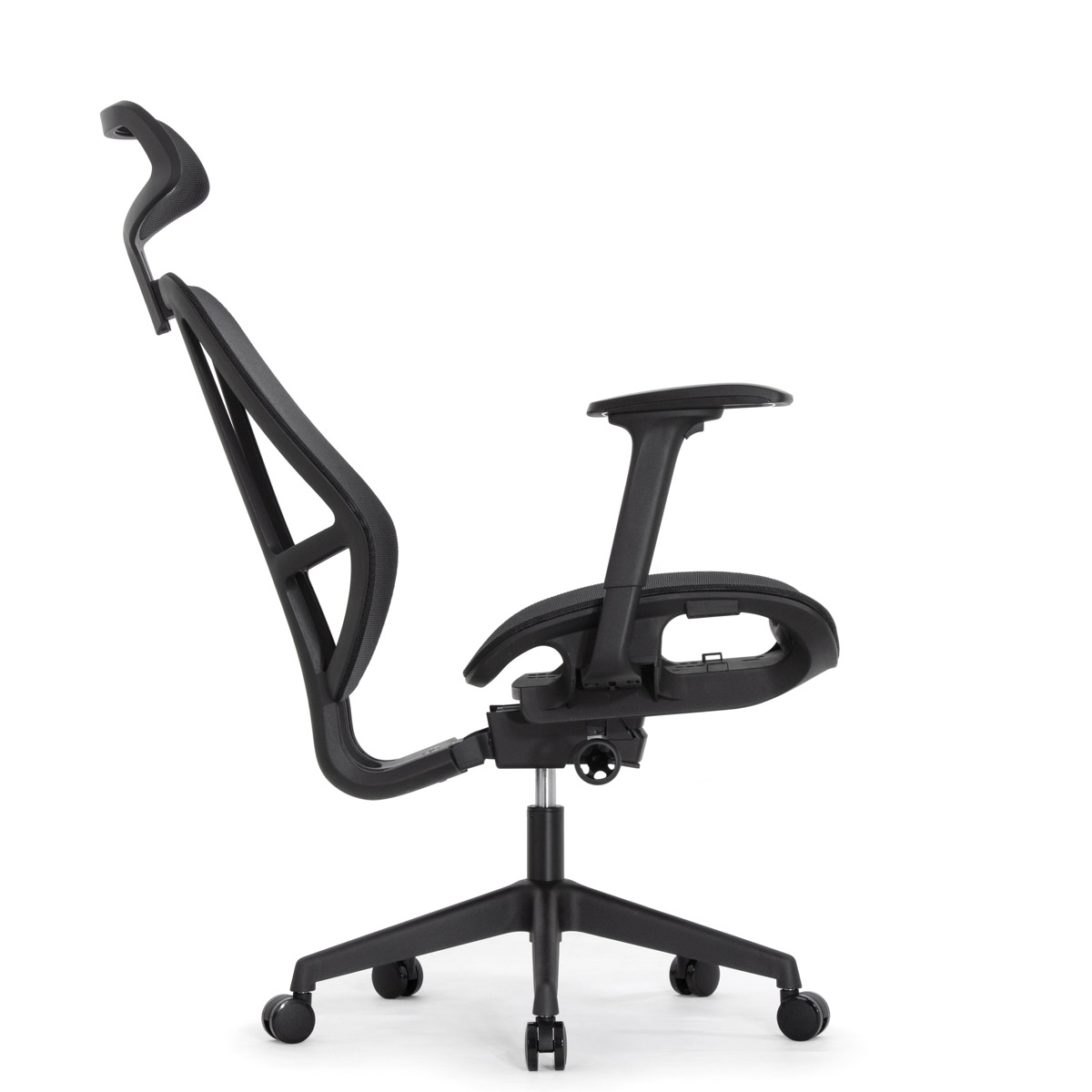 Эргономичное кресло Falto HOP ECO (удлинённое сиденье, сетка, чёрный)