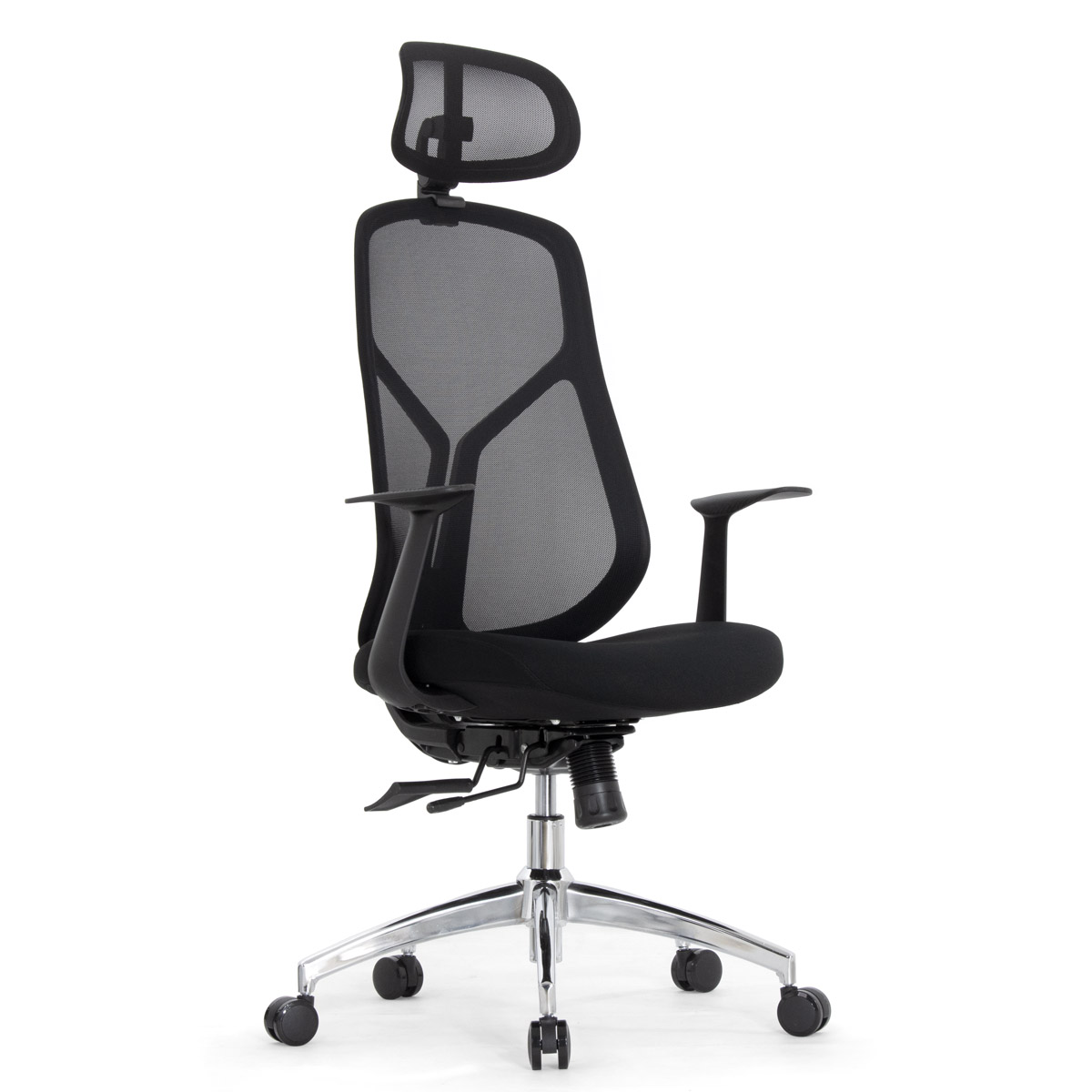 Эргономичное кресло Falto КУРАЖ LUX (сетка, ткань, чёрный)