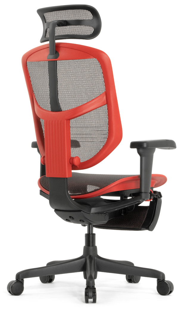 Геймерское кресло Falto Enjoy 2 Ultra Game с подножкой (наклон вперёд, сетка, чёрный с красным)