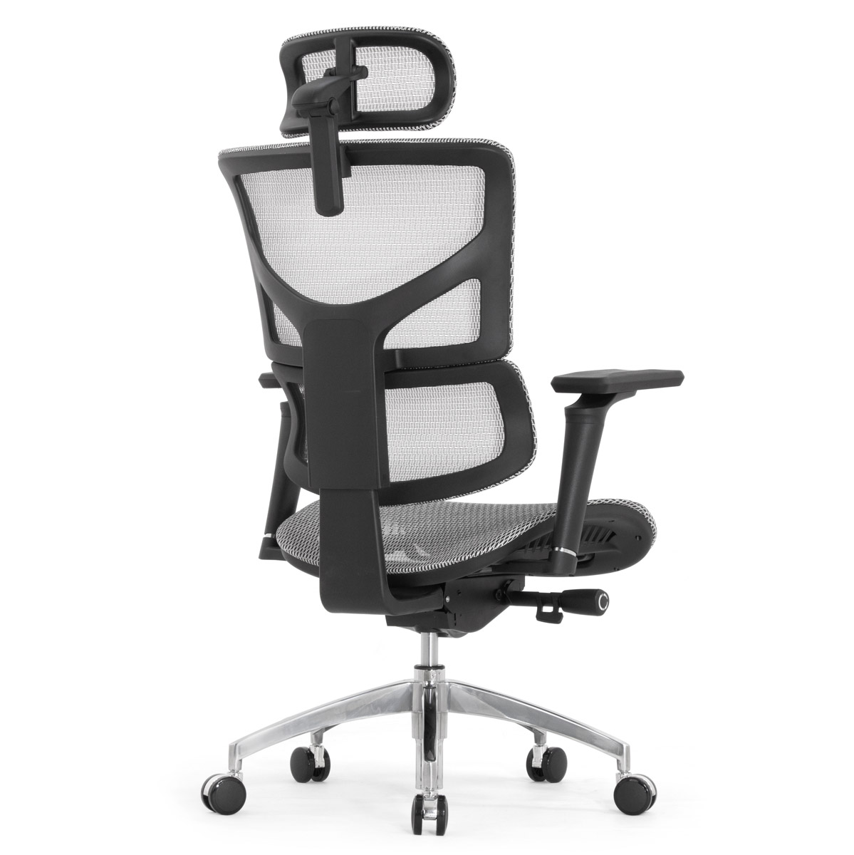 Эргономичное кресло Falto Sail Art 2 (подлокотники 6D (360), сетка, каркас чёрный, белый)