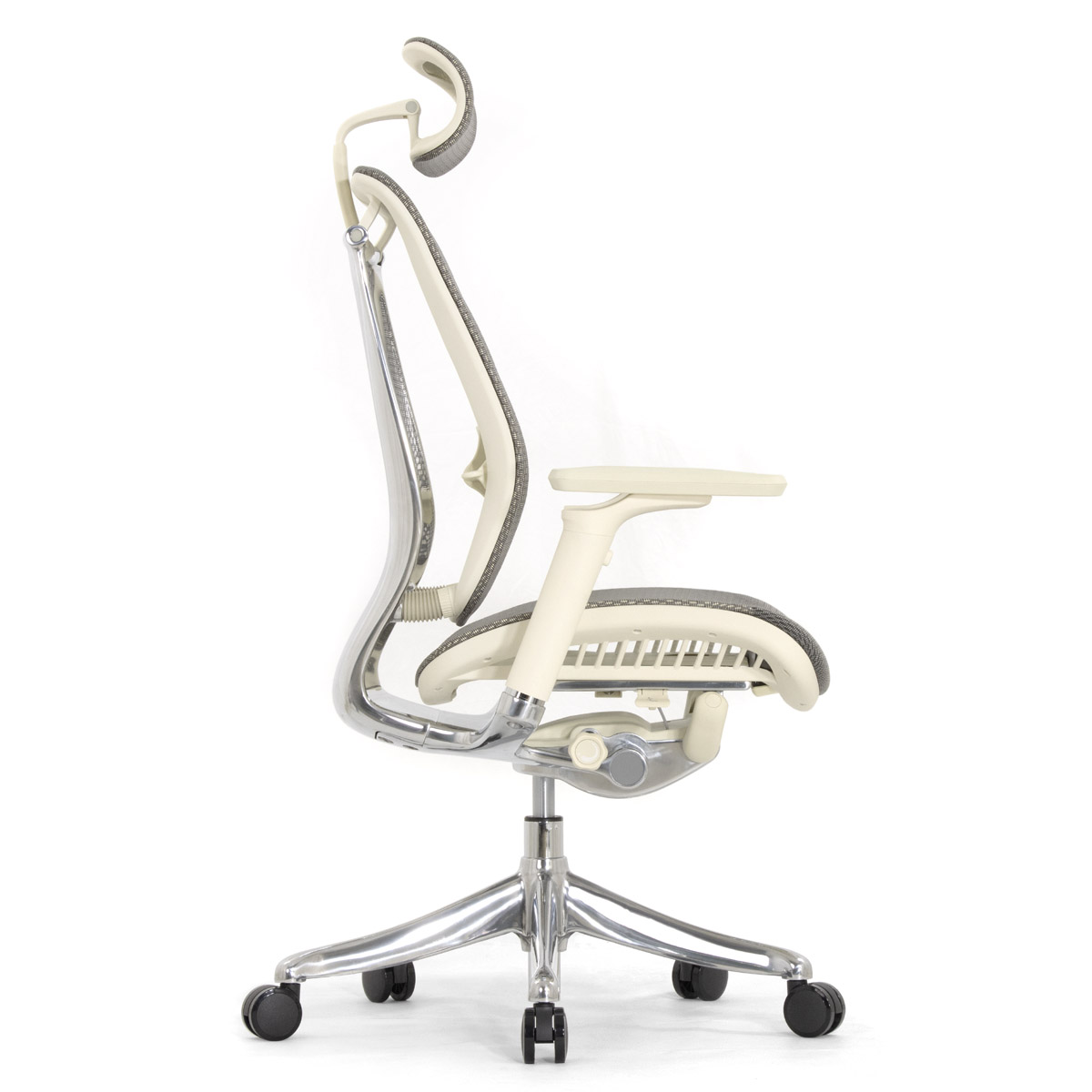 Эргономичное кресло Falto Spring 2 (поясничный валик, подлокотники 6D (360), сетка, светлый)