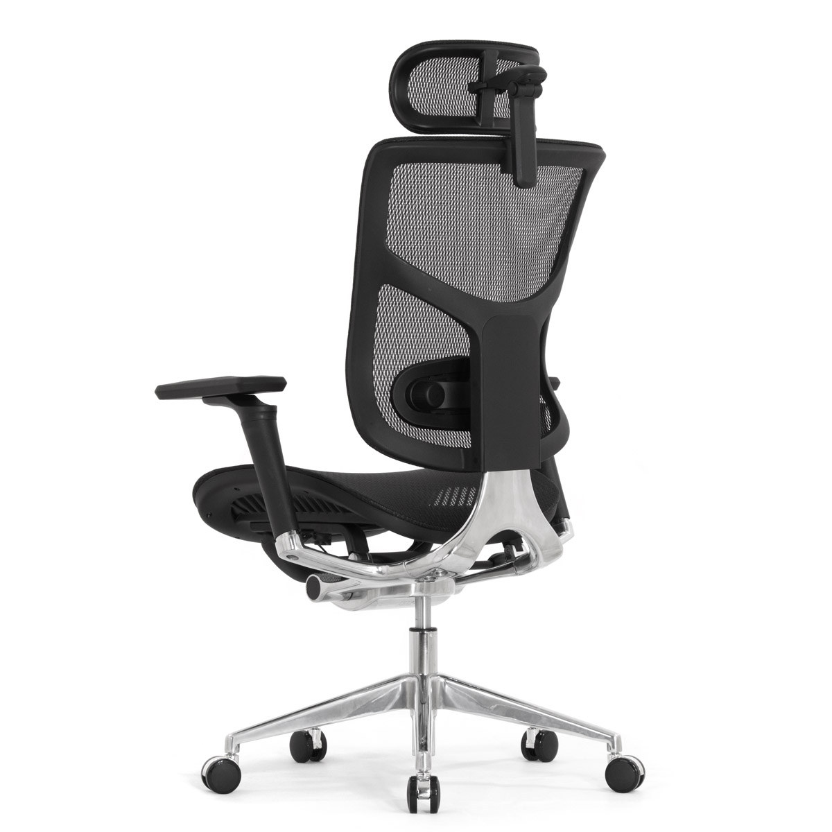 Компьютерное кресло Falto Star Ergo 2 (2D поясничный упор, подлокотники 6D (360), сетка, чёрный)