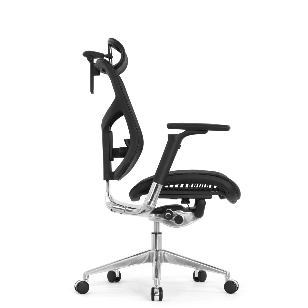 Компьютерное кресло Falto Star Ergo 2 (2D поясничный упор, подлокотники 6D (360), сетка, чёрный)