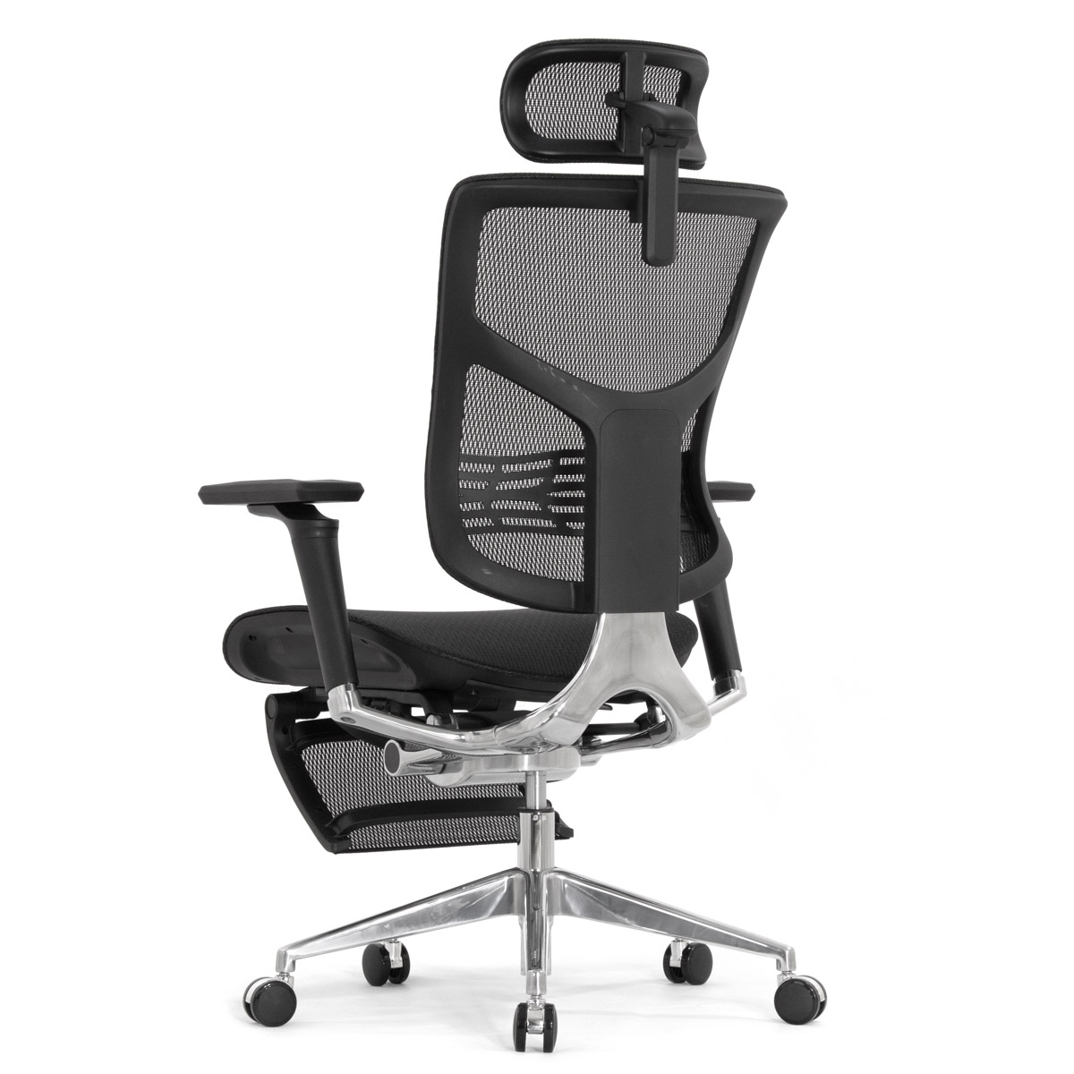 Эргономичное кресло Falto Star 2 с подножкой (подлокотники 6D (360), сетка, цвет чёрный)