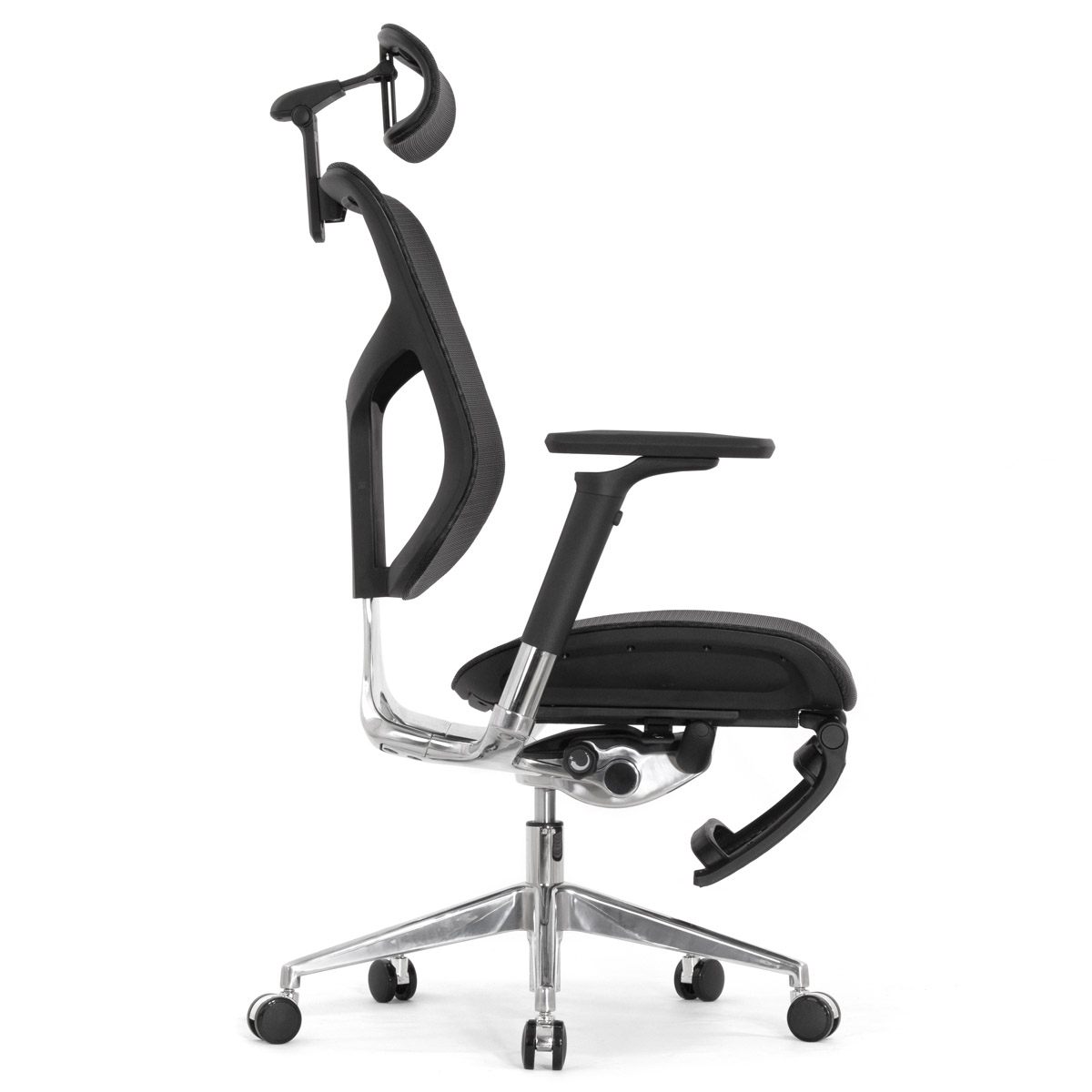 Эргономичное кресло Falto Star 2 с подножкой (подлокотники 6D (360), сетка, цвет чёрный)