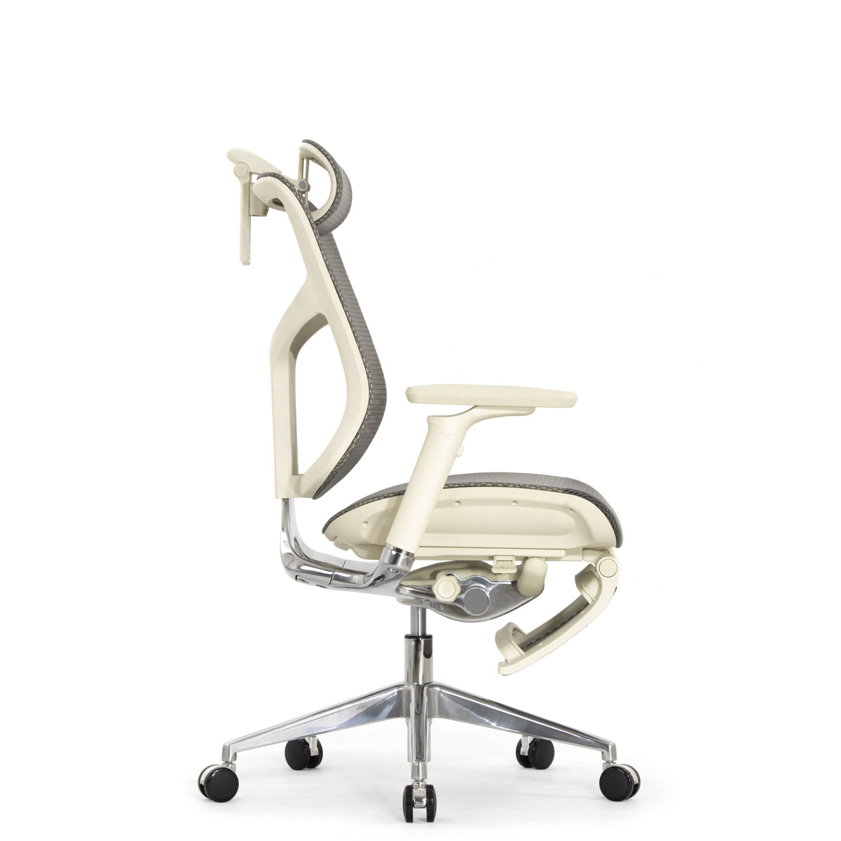 Эргономичное кресло Falto Star 2 с подножкой (подлокотники 6D (360), сетка, цвет светлый)