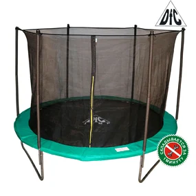 Батут DFC JUMP 14 ft складной, сетка, чехол, green, 427 см