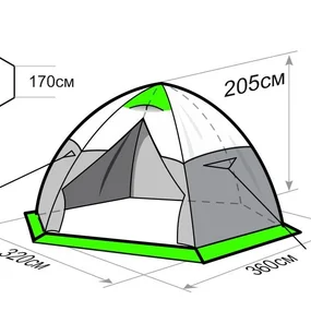 Палатка Лотос 5УТ Шторм, оливковый+Пол утепленный, Гидродно, Соединение, Коврик, Колышки штормовые