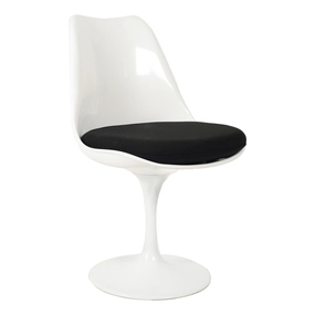 Стул Eero Saarinen Tulip Chair, черная подушка