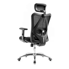 Эргономичное кресло Falto Viva (2D поясничный упор, сетка, ткань, чёрный)