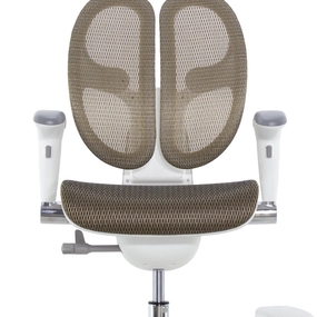 Детское эргономичное кресло Falto ORTO (корсетная спинка, слайдер, подлокотники 3D, сетка, золотой)