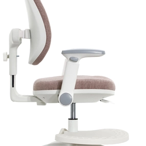 Детское эргономичное кресло Falto KIDS MAX DUO-P, ППУ латекс, спинка корсет, подножка, подлокотник 3D, обивка (розовый)