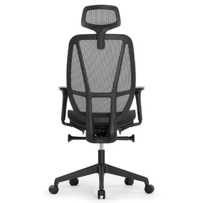 Эргономичное кресло Falto HOP ECO (удлинённое сиденье, сетка, чёрный)