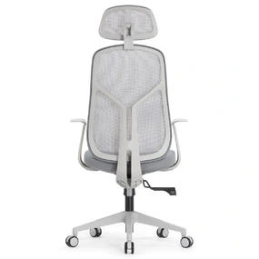 Эргономичное кресло Falto КУРАЖ LUX (сетка, ткань, серый каркас, серый)
