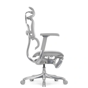 Эргономичное кресло Falto Ergohuman 2 Luxury с подножкой (SmartWork, алюминий, наклон вперёд, сетка, серый)