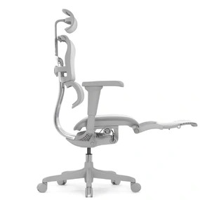 Эргономичное кресло Falto Ergohuman 2 Ultra с подножкой (наклон вперёд, сетка, серый)
