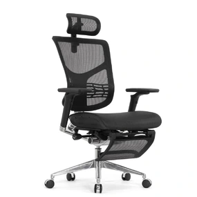 Эргономичное кресло Falto Star 2 с подножкой (подлокотники 6D (360), сетка, цвет чёрный)