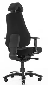 Эргономичное кресло Falto Dispatcher Orto (наклон сиденья, анатомическая форма, ткань, чёрный)