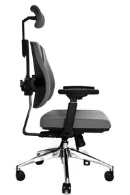 Ортопедическое кресло Falto ALPHA (корсетная спинка, ткань, тёмно-серый)