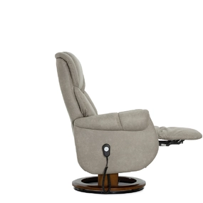 Кресло-реклайнер Falto Lift (3 мотора с механизмом подъёма, искусственный нубук, серый)